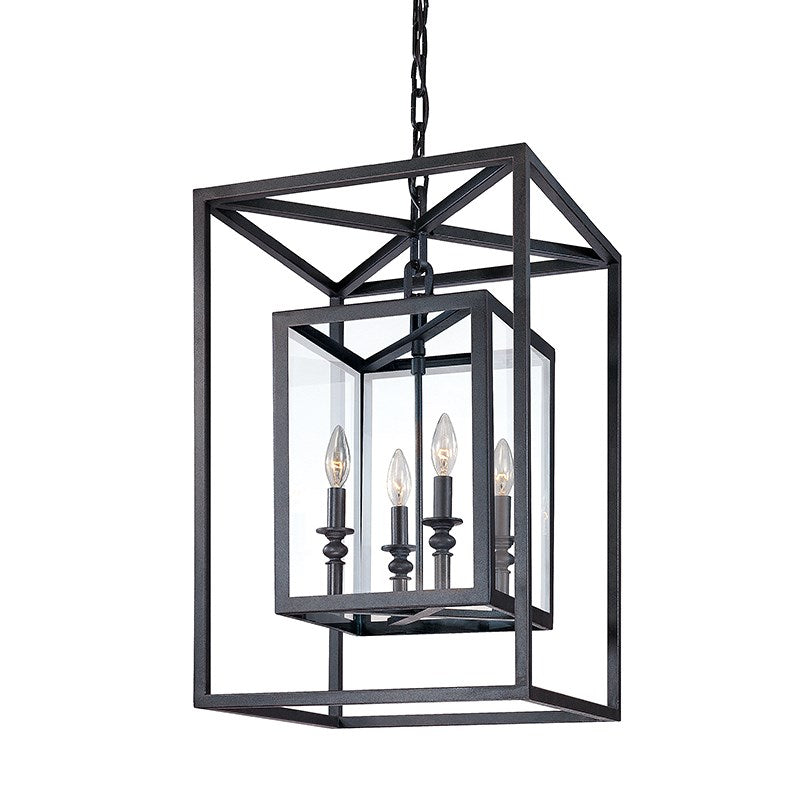 Morgan 4Lt Pendant Medium Deep Bronze-Troy Lighting-TROY-F9994DB-Pendants-1-France and Son