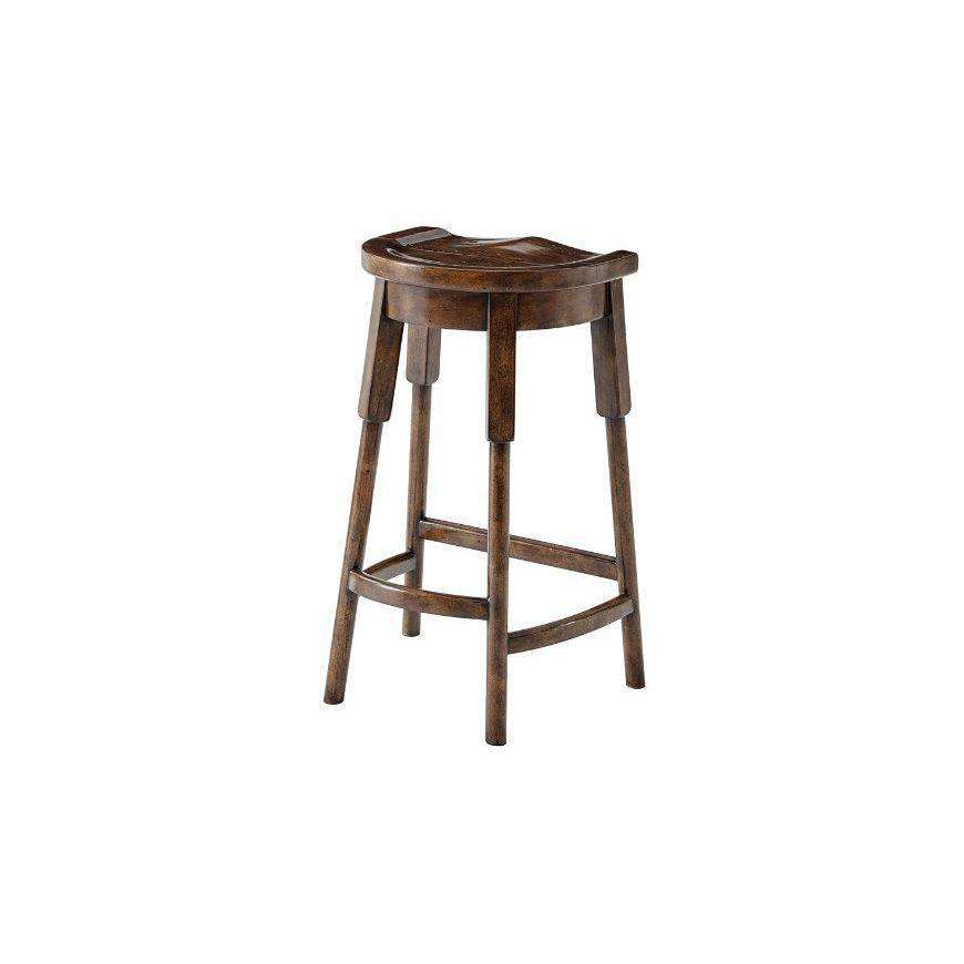 Norfolk Cottage Stool-Theodore Alexander-THEO-4200-262-Bar Stools-4-France and Son