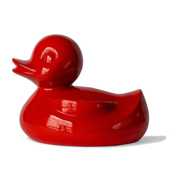 FG Duck Sculpture-Gold Leaf Design Group-GOLDL-FG2370-RE-Decorative ObjectsRed-6-France and Son