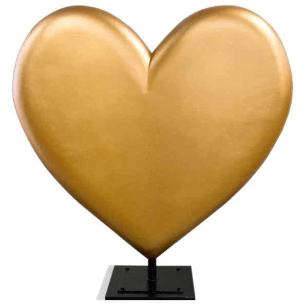 FG UV Heart Throb Sculpture-Gold Leaf Design Group-GOLDL-FG3032-GO-UV-Decorative ObjectsHeart Throbe Sculpture/Gold Painted-3-France and Son