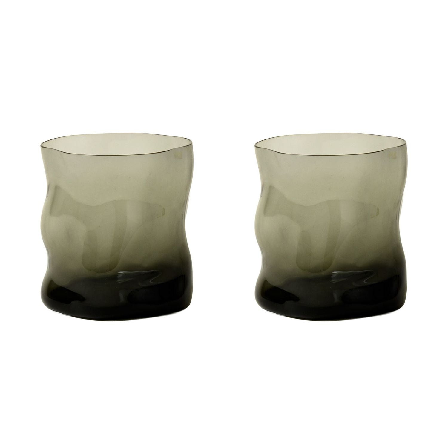 On the Rocks Drinking Glass in Grey, Set of 2