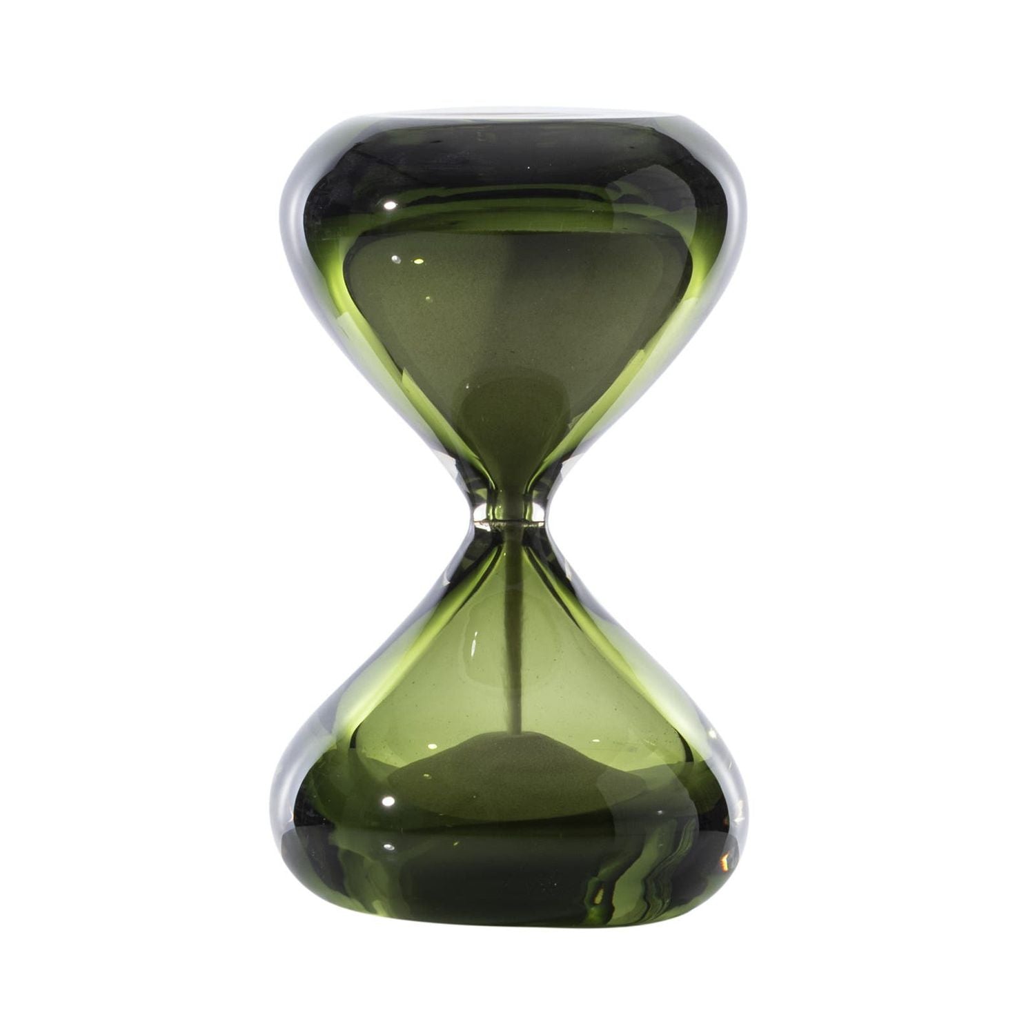 Clessidra Sommersa Glass Hourglass in Apple Green / Crystal, Small