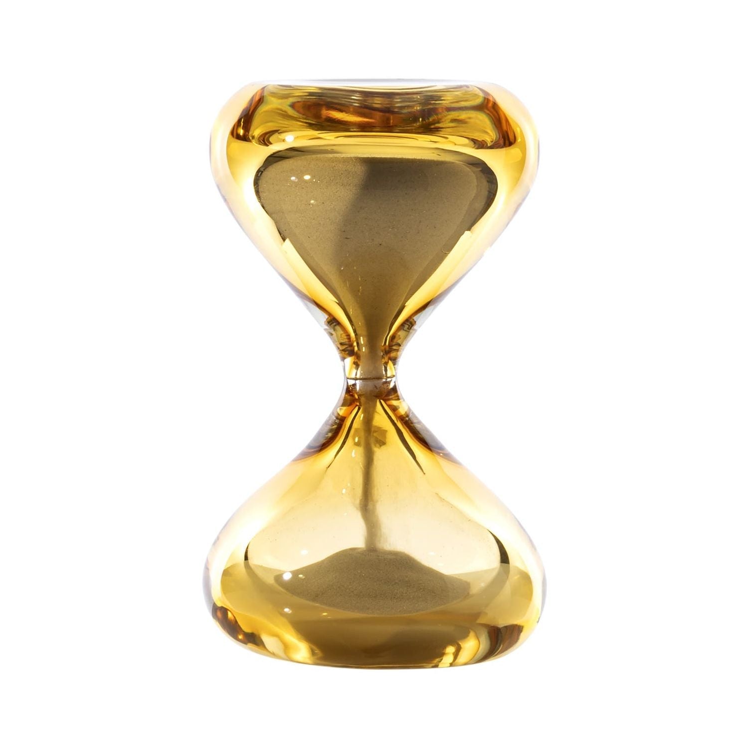 Clessidra Sommersa Glass Hourglass in Amber / Crystal, Small