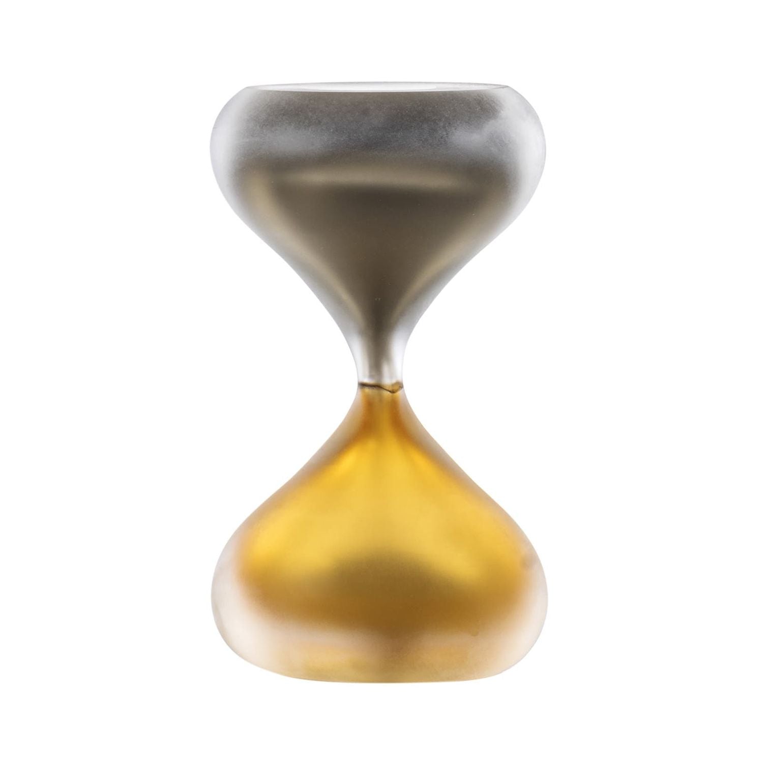 Clessidra Sommersa Glass Hourglass in Amber / Grey / Crystal, Sandblasted, Medium