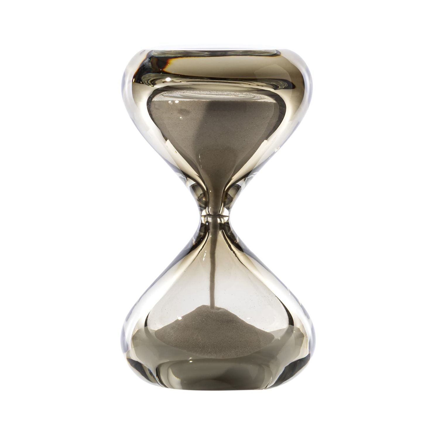 Clessidra Sommersa Glass Hourglass in Grey / Crystal, Medium