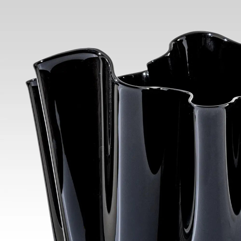 Fazzoletto Vase by Venini - L - Glossy Black