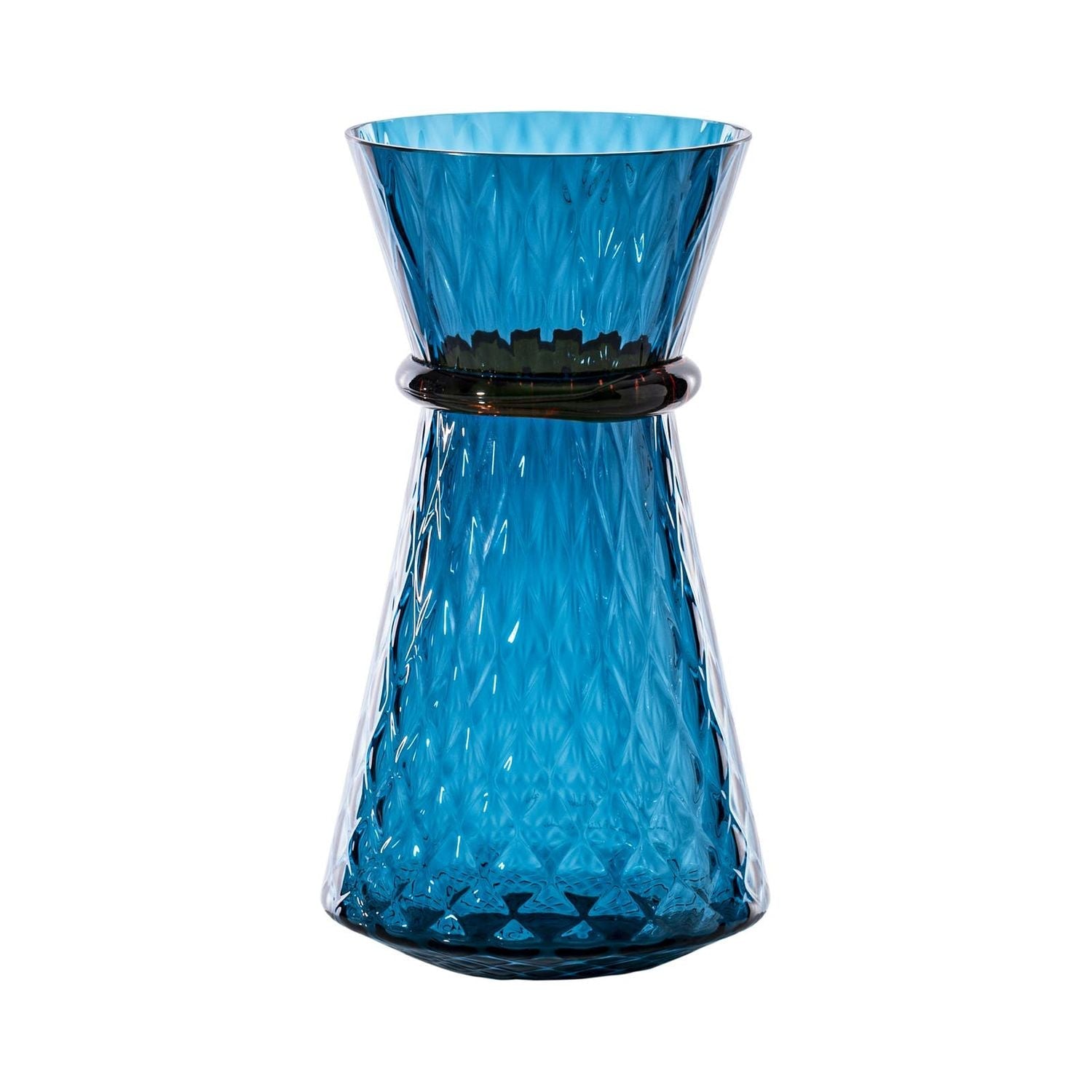 Tiara Glass Vase in Horizon / Amber, Small