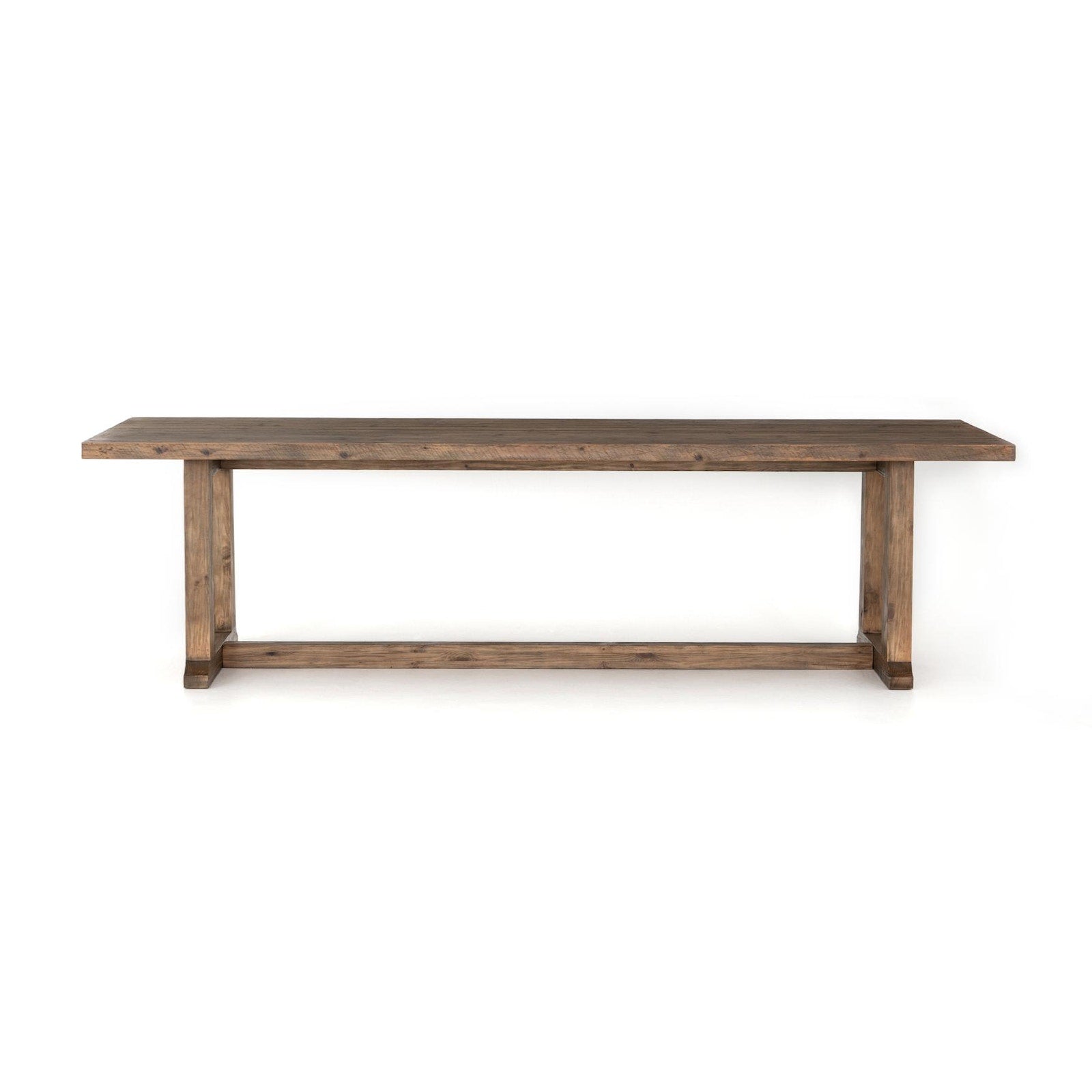 Front view of the Four Hands Otto 110-inch Dining Table in waxed bleached pine