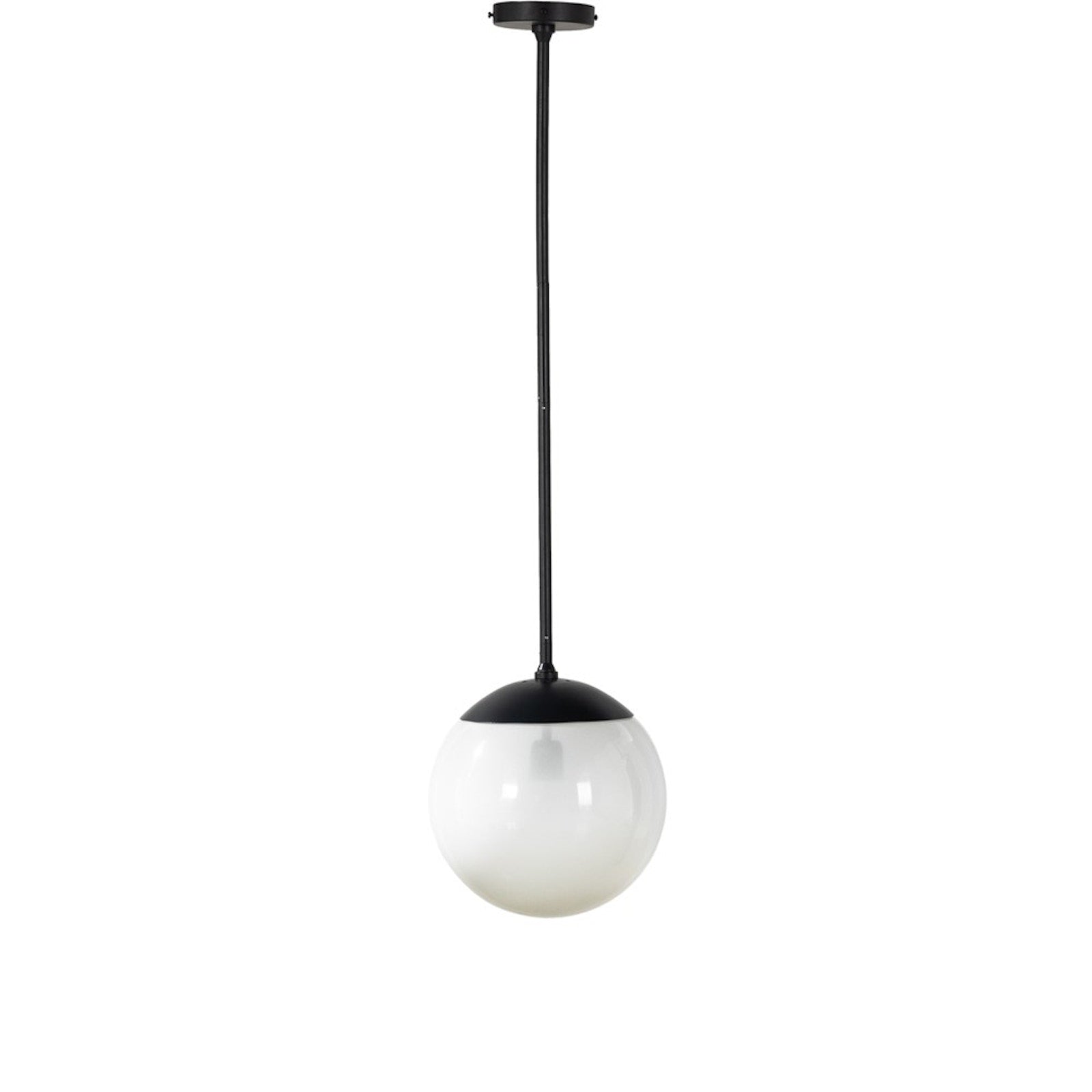 Sutton Small Pendant - Black and Frosted Glass