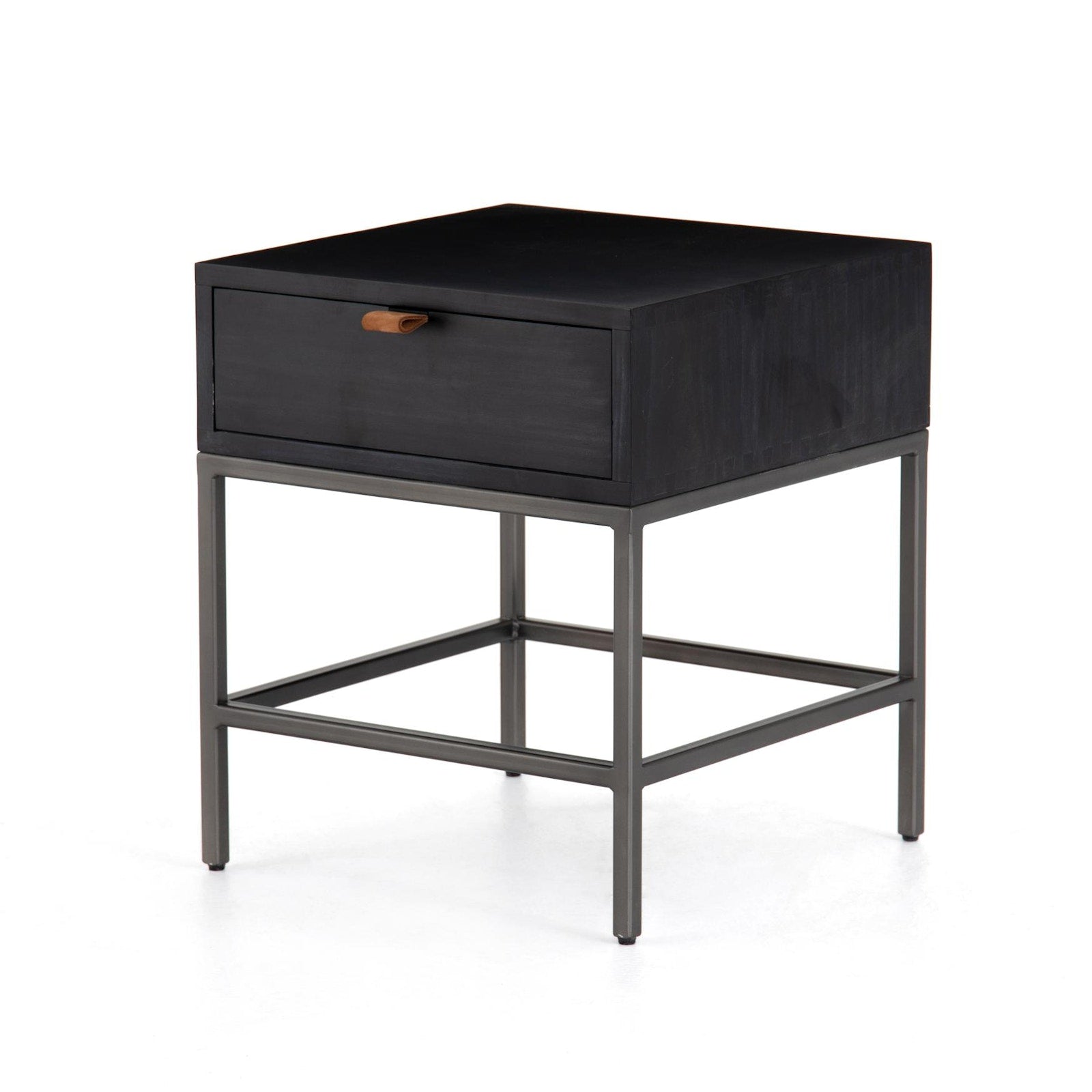Trey End Table - Black Wash Poplar