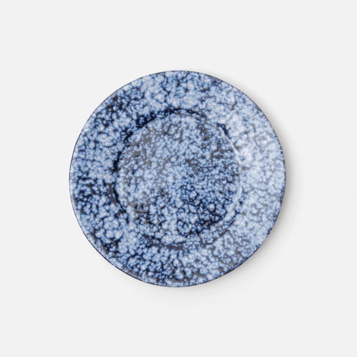 Isla, Spotted White/Navy Salad/Dessert Plate, Pack/4