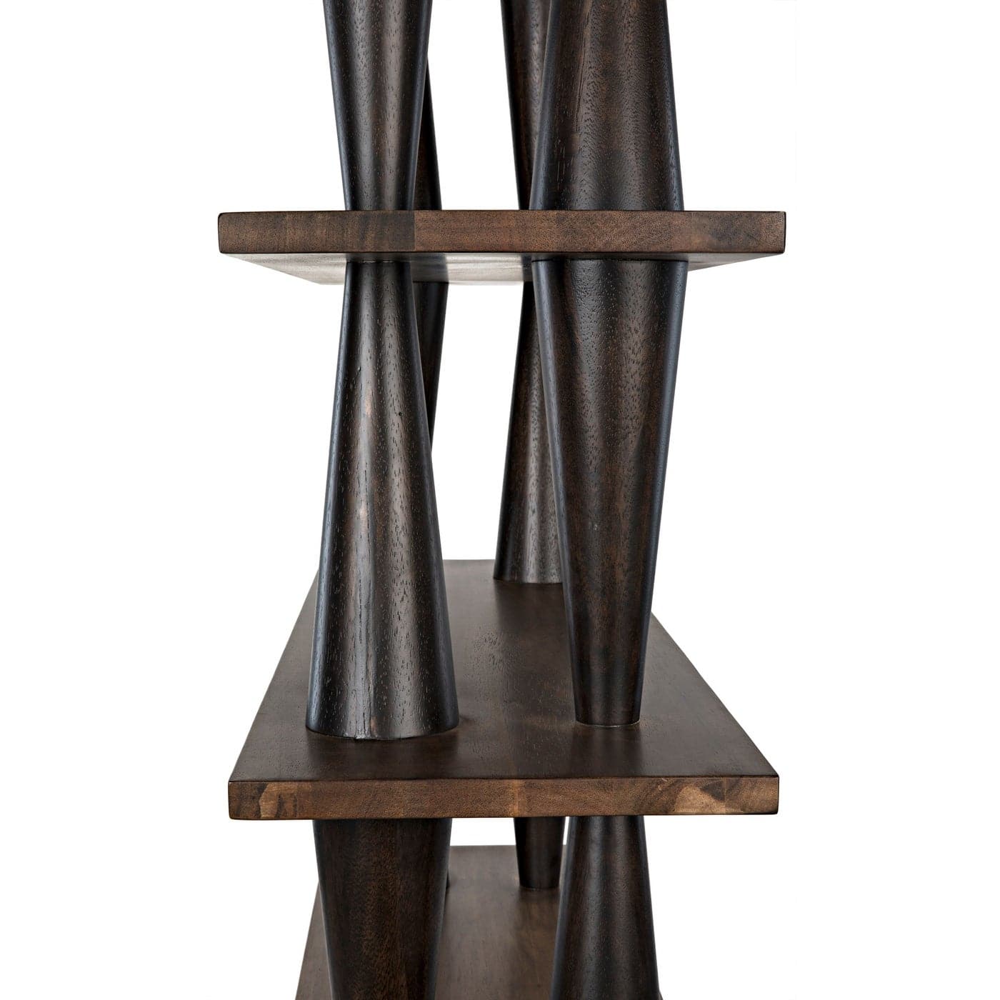 Mood Bookcase - Ebony and Dark Walnut-Noir-NOIR-GBCS217DW-Bookcases & Cabinets-5-France and Son