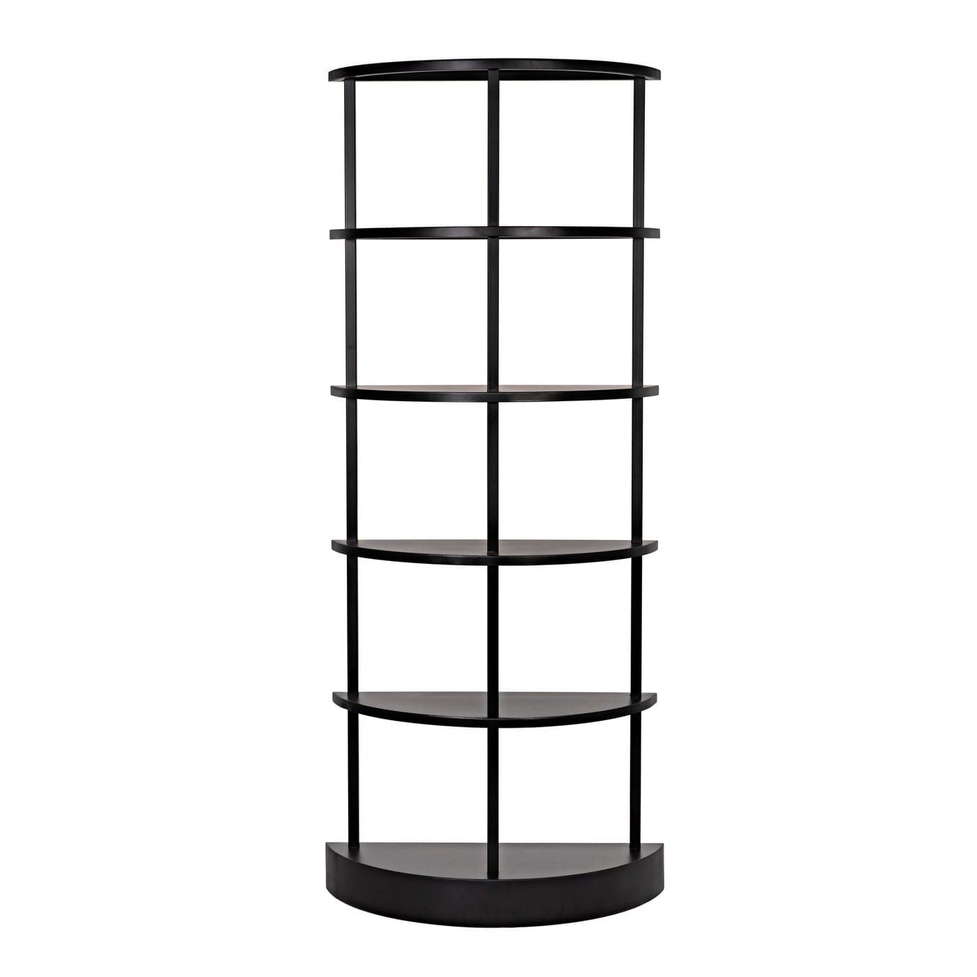 Spago Bookcase - Black Metal-Noir-NOIR-GBCS234MTB-Bookcases & Cabinets-2-France and Son