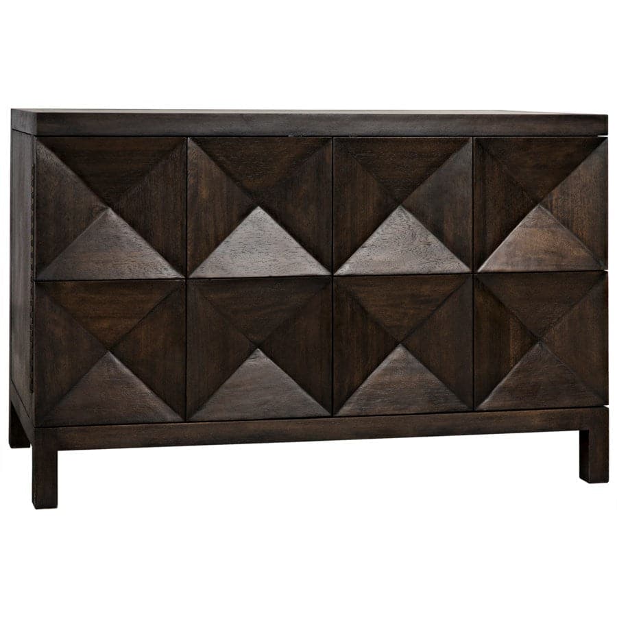 Quadrant 2 Door Sideboard-Noir-NOIR-GCON231EB-2-Sideboards & CredenzasEbony Walnut-3-France and Son