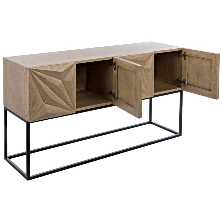 Zurich Console-Noir-NOIR-GCON262BW-Sideboards & CredenzasBleached Walnut-5-France and Son