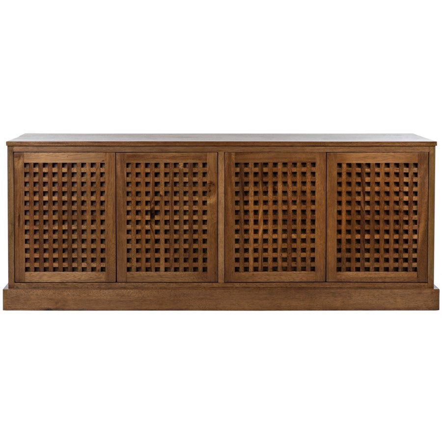 Genti 4 Door Sideboard-Noir-NOIR-GCON303DW-4-Sideboards & Credenzas-2-France and Son