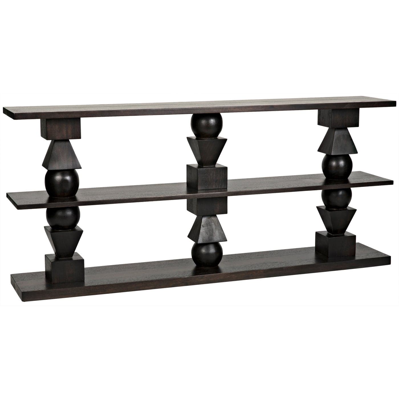 Lyra Console - Ebony Walnut-Noir-NOIR-GCON346EB-Console Tables-3-France and Son