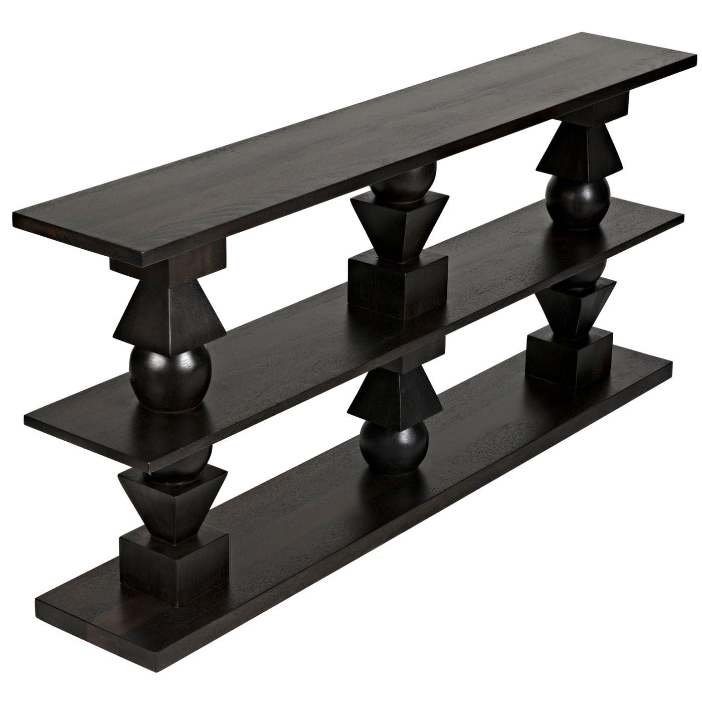 Lyra Console - Ebony Walnut-Noir-NOIR-GCON346EB-Console Tables-4-France and Son