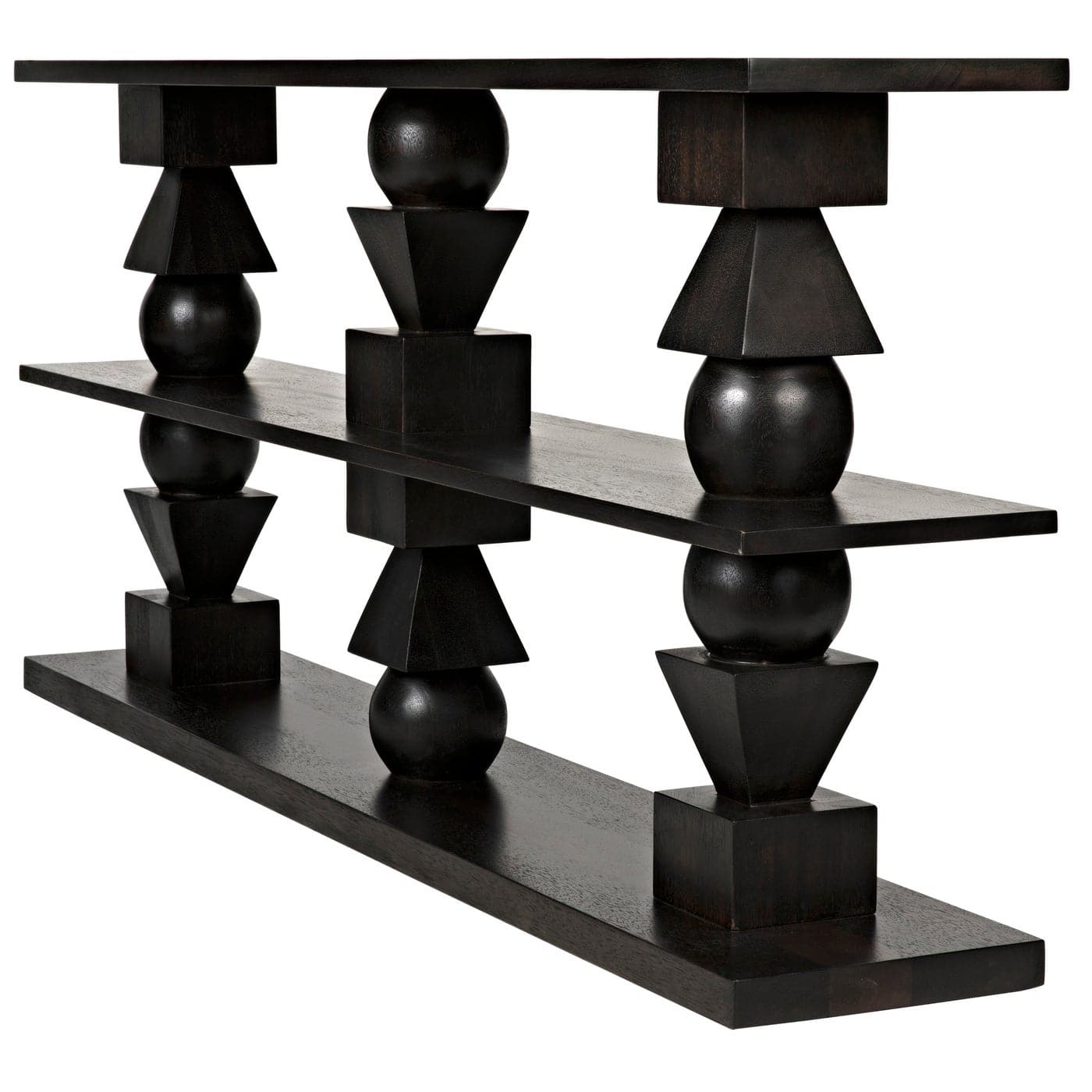 Lyra Console - Ebony Walnut-Noir-NOIR-GCON346EB-Console Tables-6-France and Son