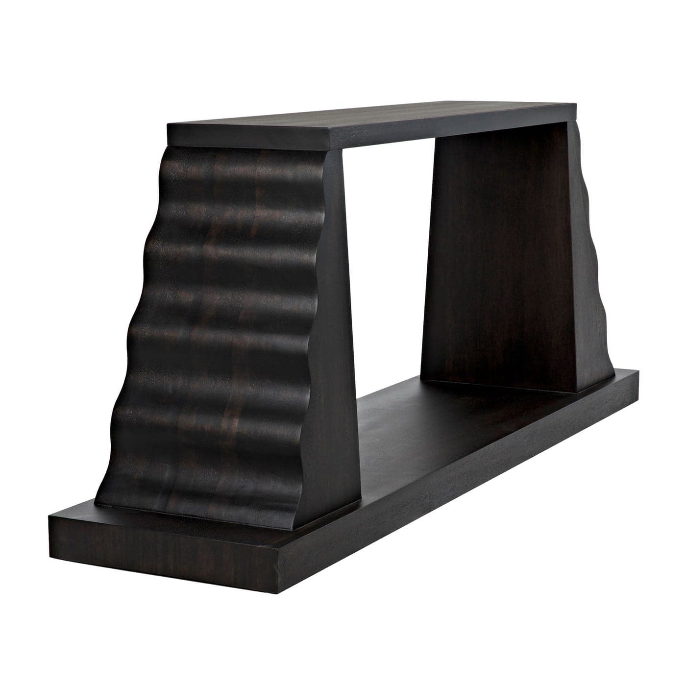 Aurora Console - Ebony Walnut-Noir-NOIR-GCON353EB-Console Tables-4-France and Son