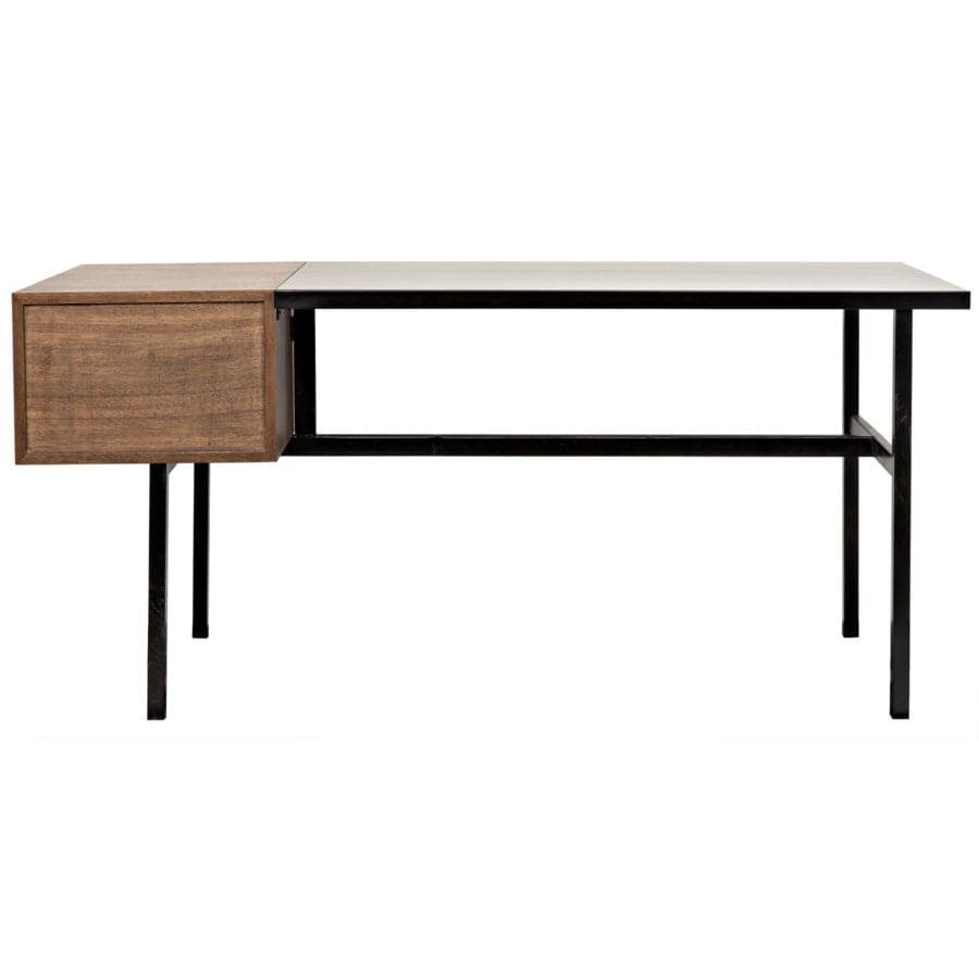 Algeron Desk with Black Metal-Noir-NOIR-GDES144MTB-Desks-5-France and Son