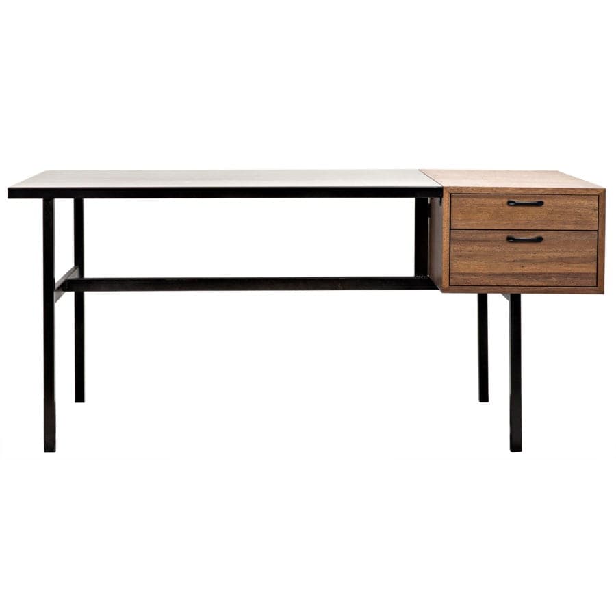 Algeron Desk with Black Metal-Noir-NOIR-GDES144MTB-Desks-1-France and Son