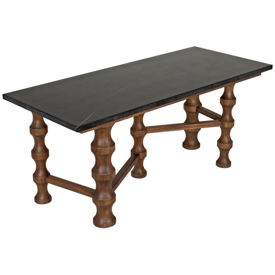 Creo Desk with Stone Top-Noir-NOIR-GDES168DW-Desks-1-France and Son