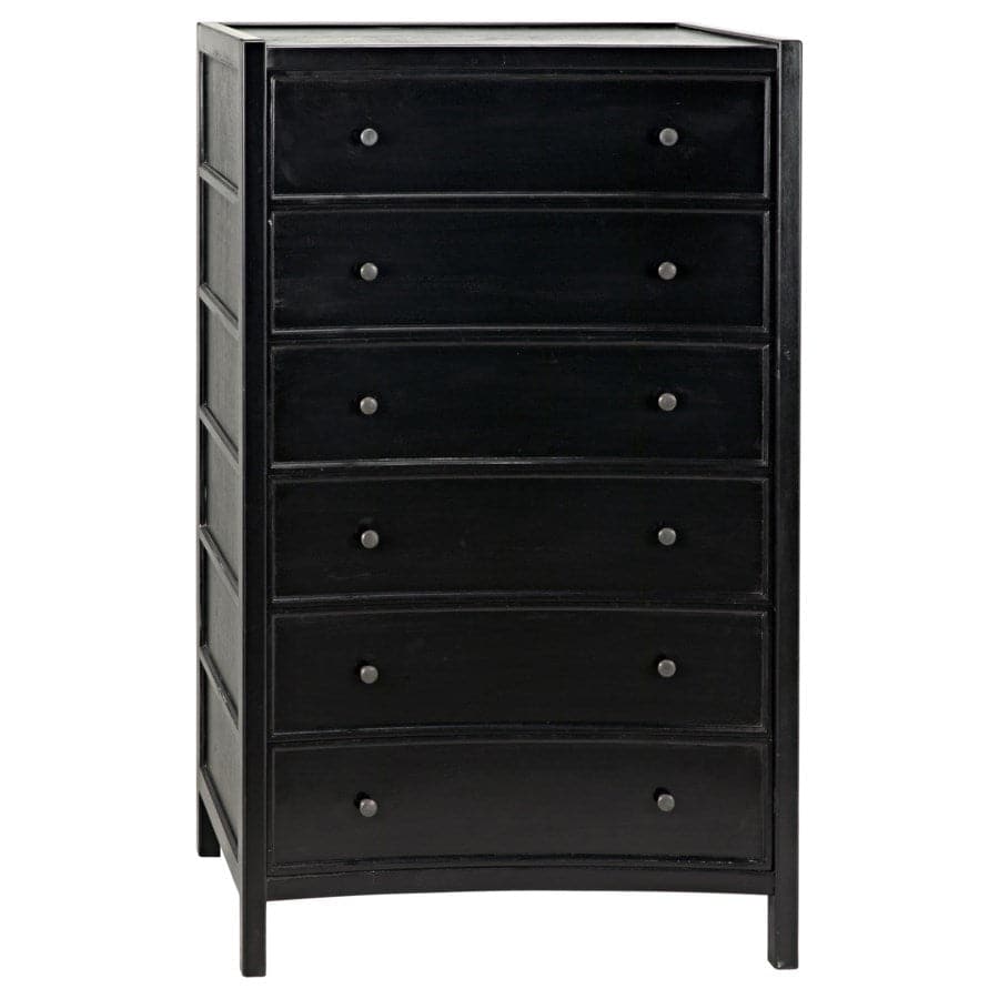 Hampton Tall Boy-Noir-NOIR-GDRE118HB-DressersHand Rubbed Black-2-France and Son