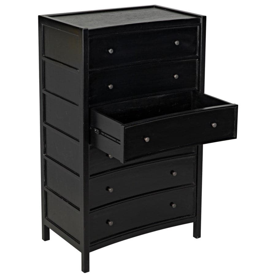 Hampton Tall Boy-Noir-NOIR-GDRE118HB-DressersHand Rubbed Black-4-France and Son