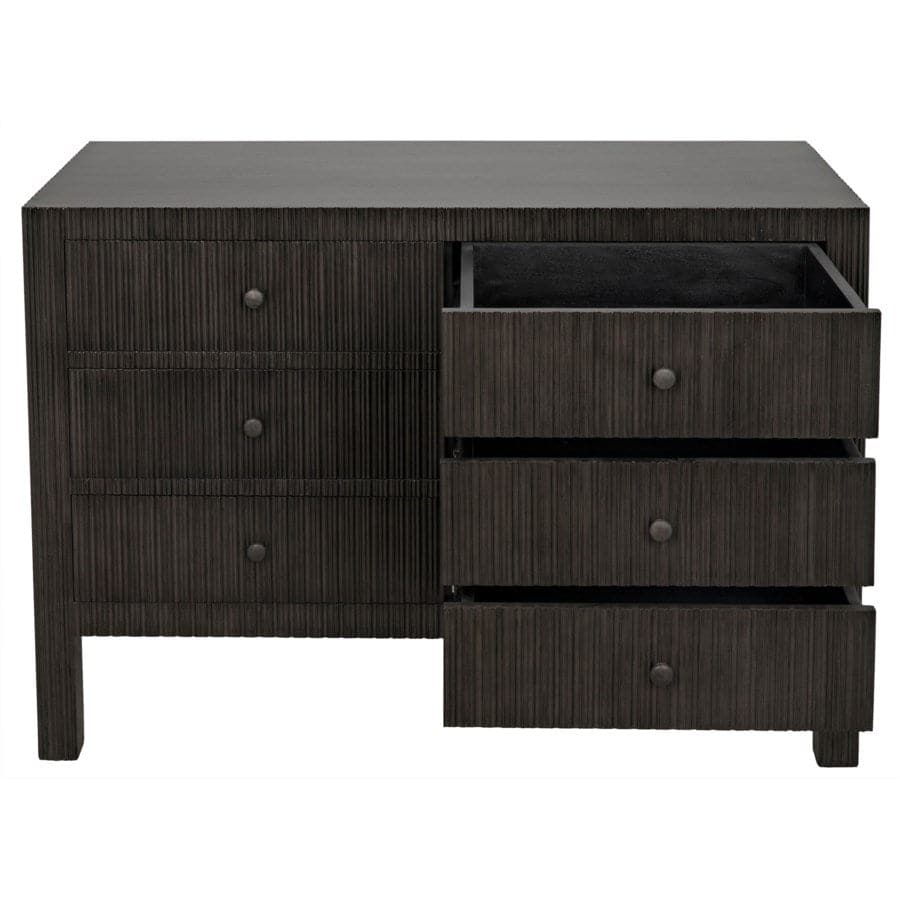 Conrad 6 Drawer Dresser-Noir-NOIR-GDRE221P-Dressers-4-France and Son