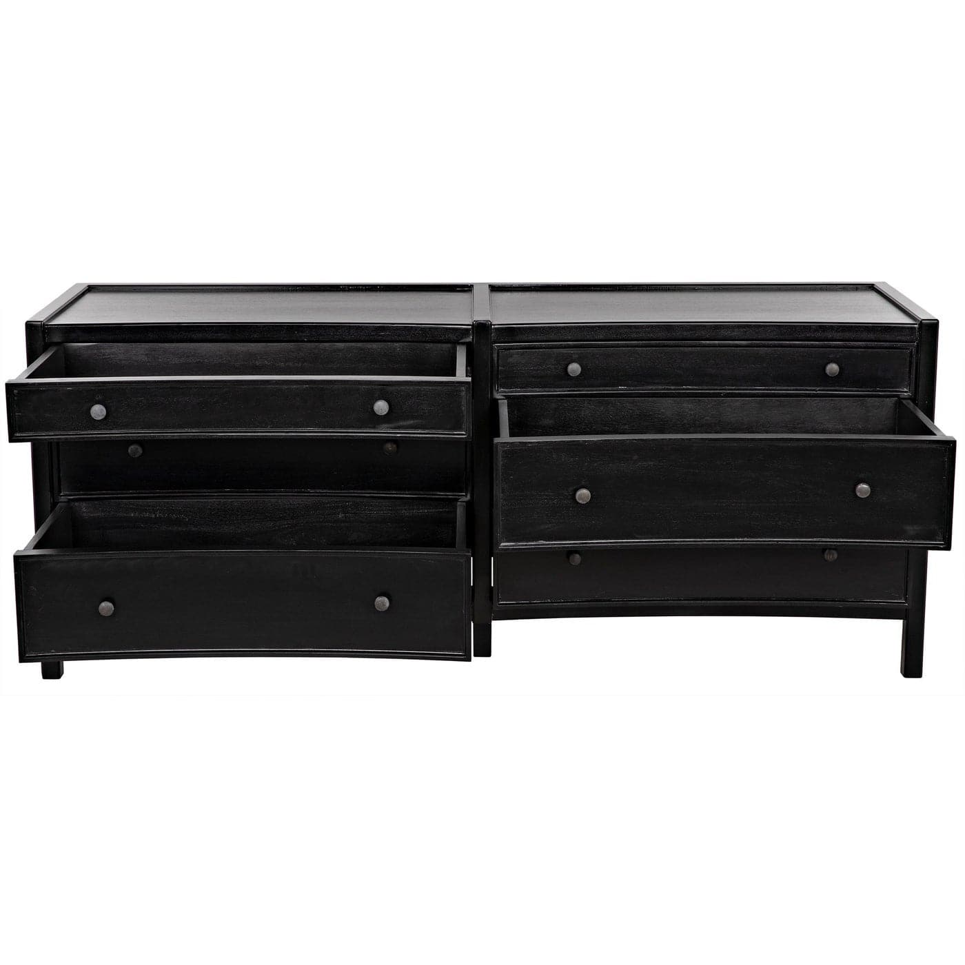 Hampton 6 Drawer Dresser-Noir-NOIR-GDRE241HB-2-DressersBlack-3-France and Son