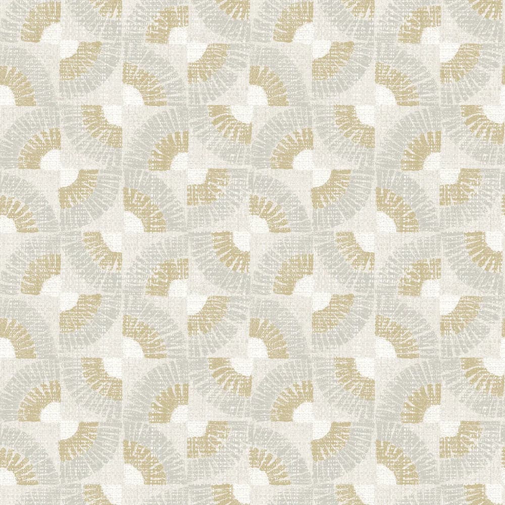 Faux Grasscloth Fans Peel And Stick Wallpaper-Tempaper & Co.-Tempaper-GF653-Wall PaperCanary Gold-9-France and Son