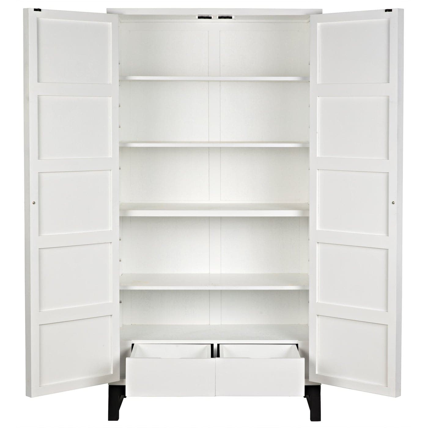 Maharadscha Hutch - Small Solid White-Noir-NOIR-GHUT118SW-S-Bookcases & Cabinets-3-France and Son