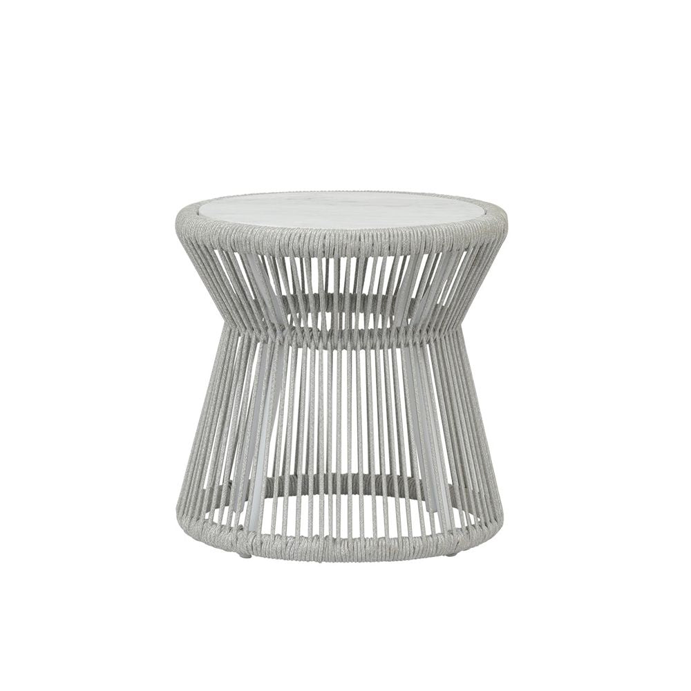 Miami End Table with Honed Carrara Marble Top