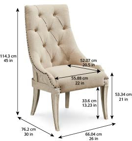 Arch Salvage Reeves Host Chair - Beige