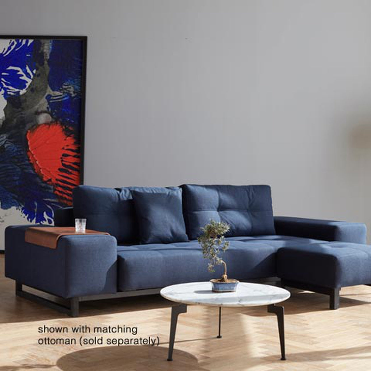 Grand D.E.L sofa BLACK WOOD (QUEEN)-Innovation Living-INNO-94-748190528-3-SofasMixed Dance Blue-1-France and Son