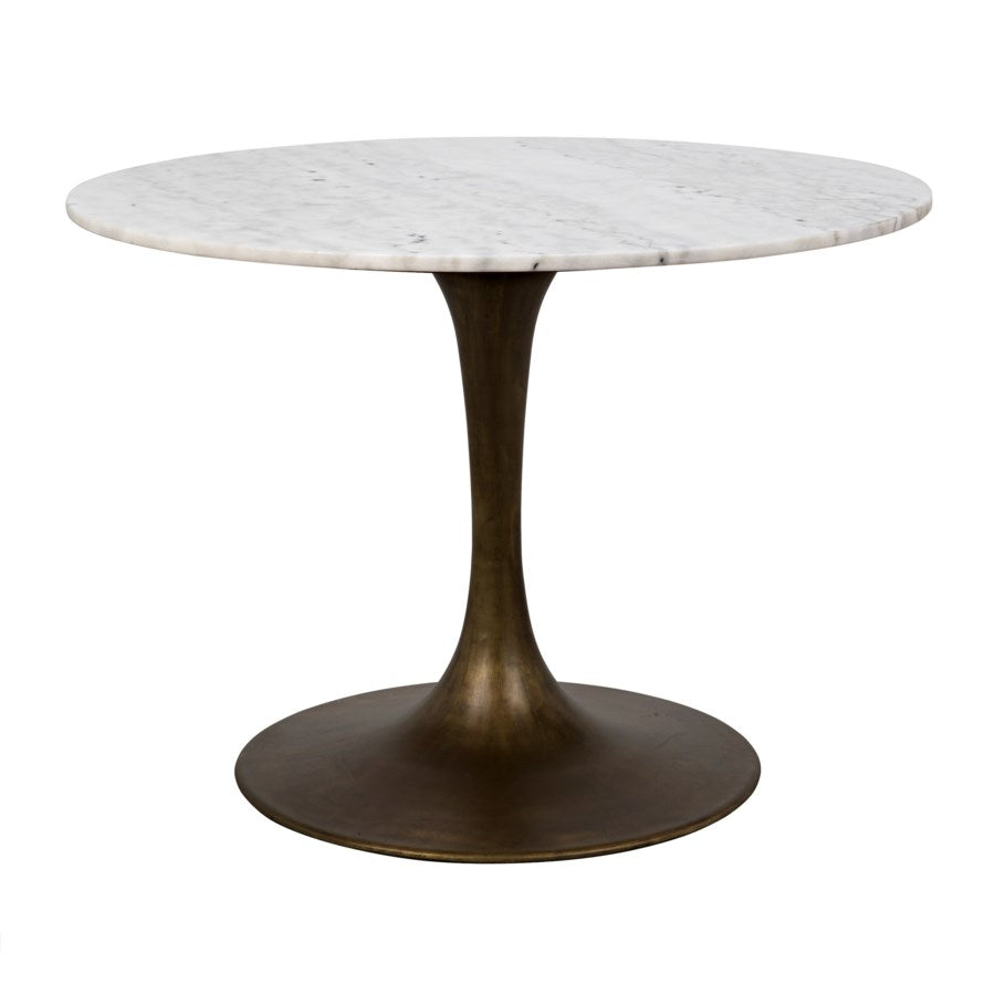 Laredo Bistro Table-Noir-NOIR-GTAB515MTB-20-Dining Tables20"-Black Metal & Marble-12-France and Son