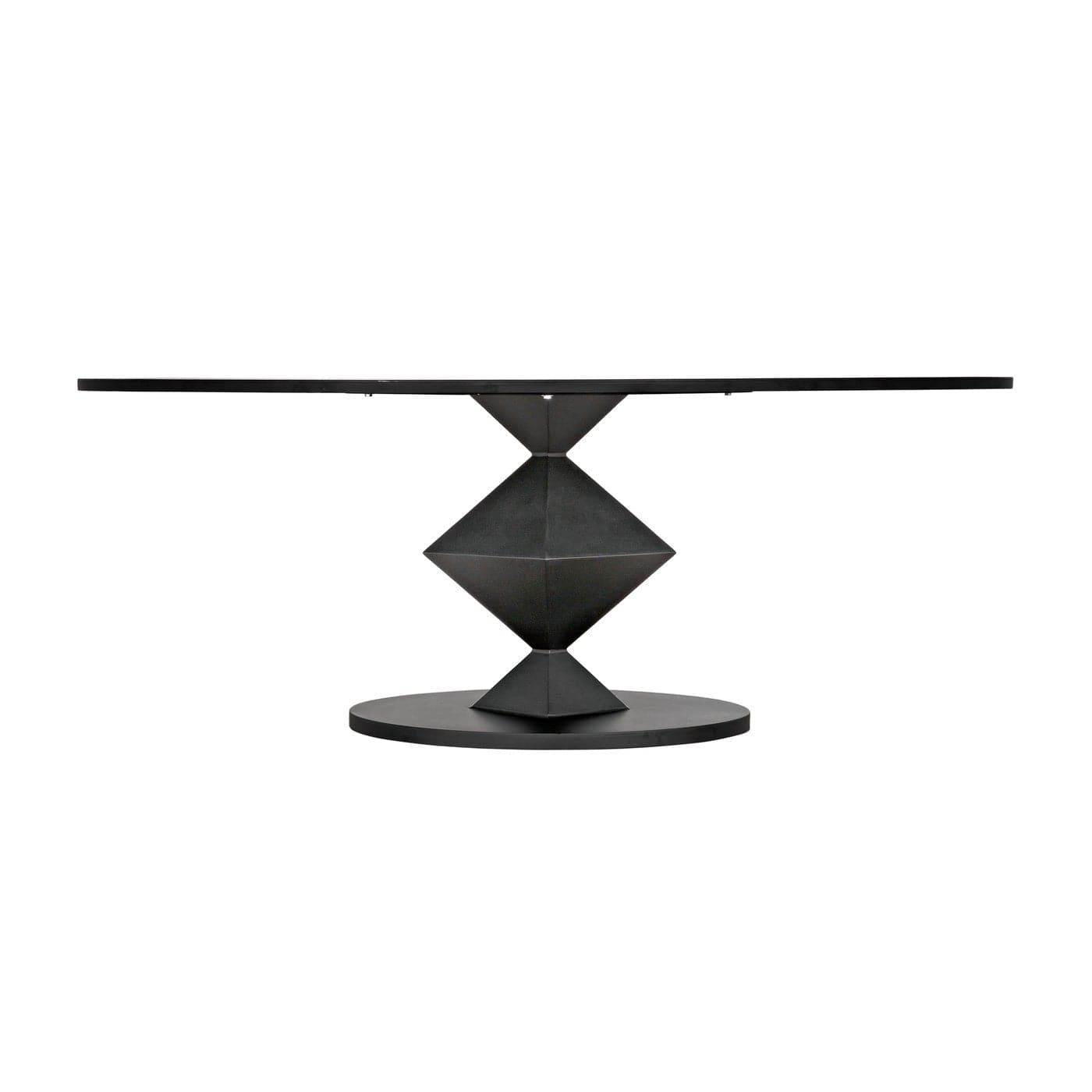 Katana Oval Dining Table - Black Metal-Noir-NOIR-GTAB565MTB-Dining Tables-3-France and Son