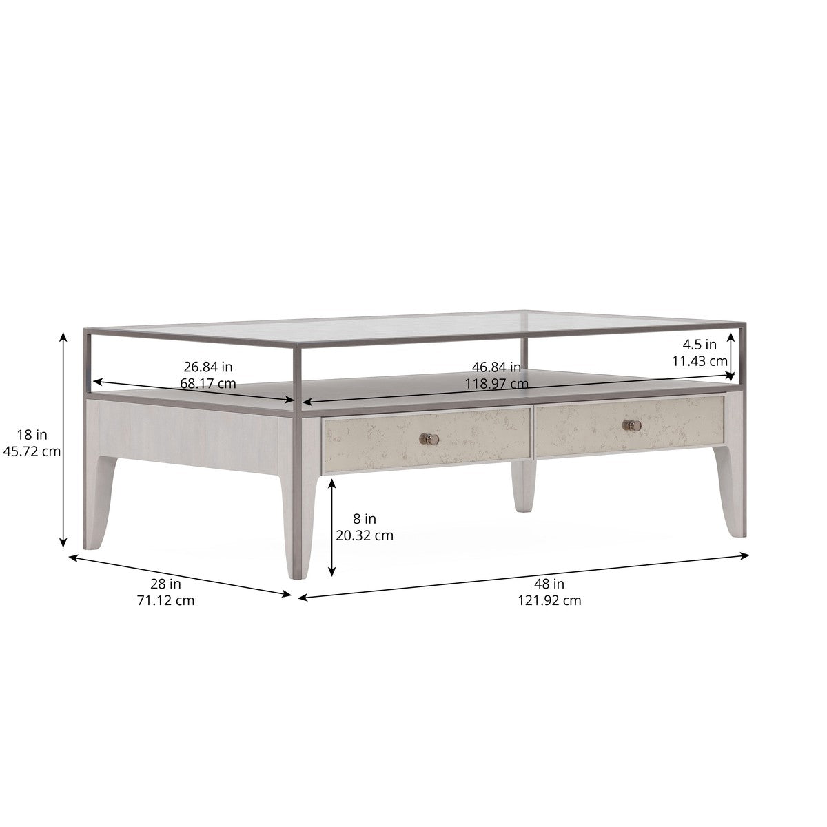 Mezzanine Rectangular Cocktail Table - Grey