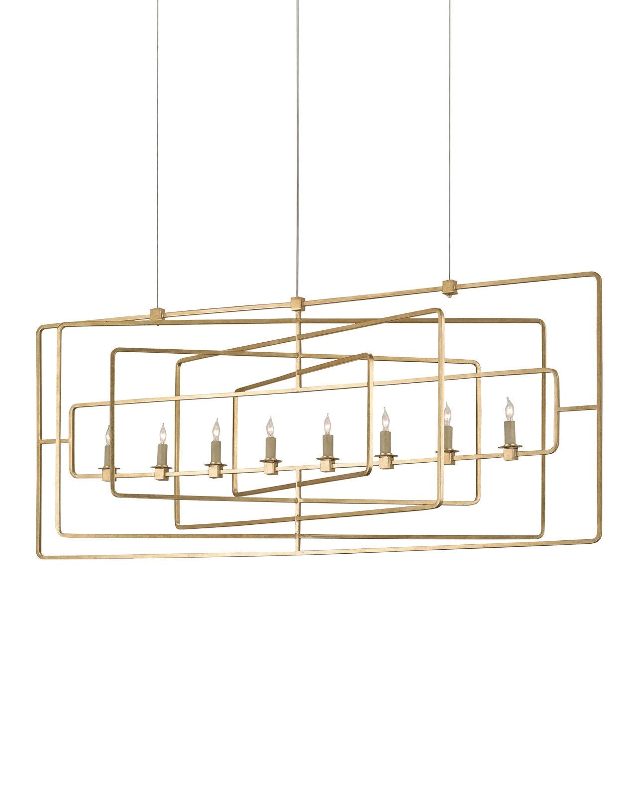 Metro Gold Rectangular Chandelier