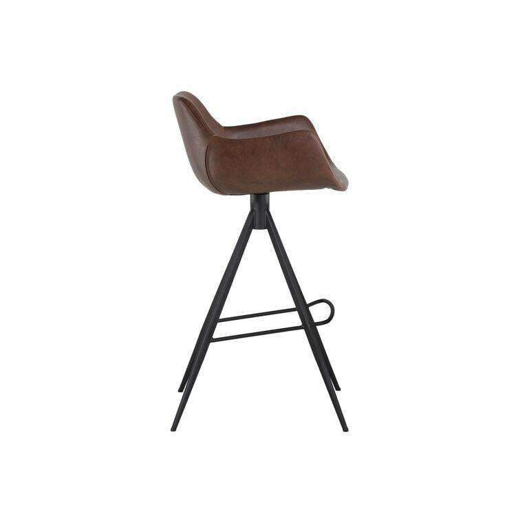 Owen Swivel Barstool-Sunpan-SUNPAN-103246-Bar StoolsGrey-4-France and Son