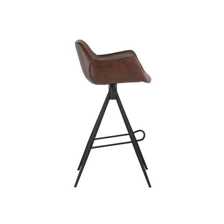 Owen Swivel Counter Stool-Sunpan-SUNPAN-103838-Bar StoolsBrown-3-France and Son