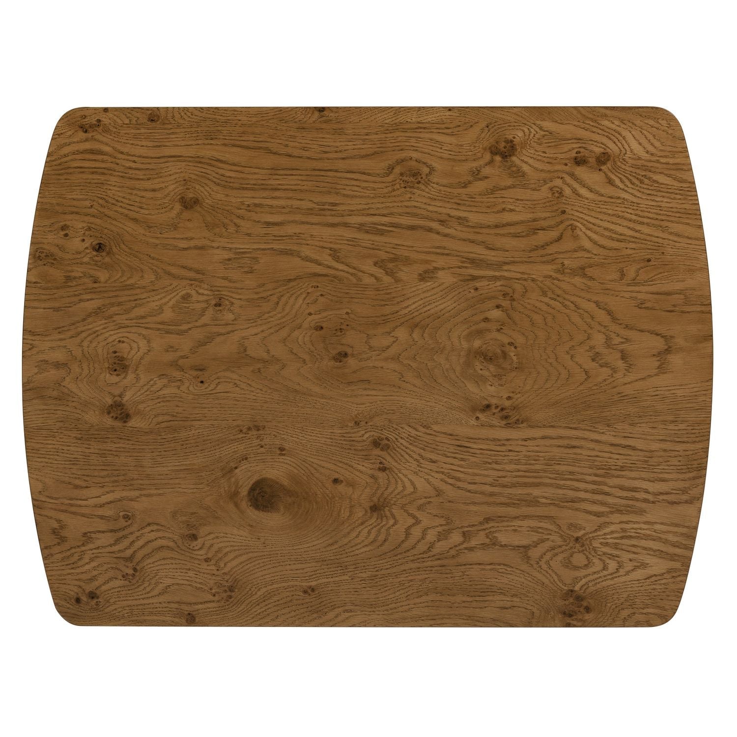 Additional view of Melange Romano End Table, featuring clear protective topcoat, wood, oak, and three-tier open shelving.