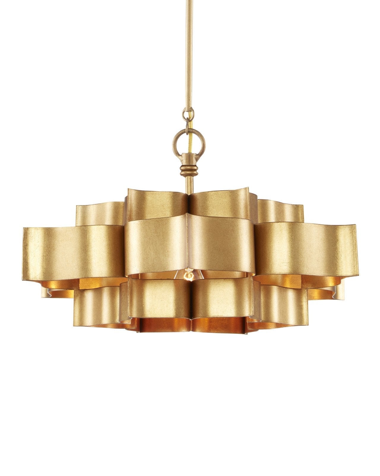 Grand Lotus Small Gold Chandelier