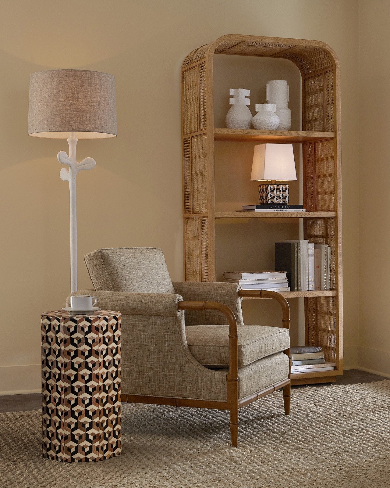 Charny White Floor Lamp