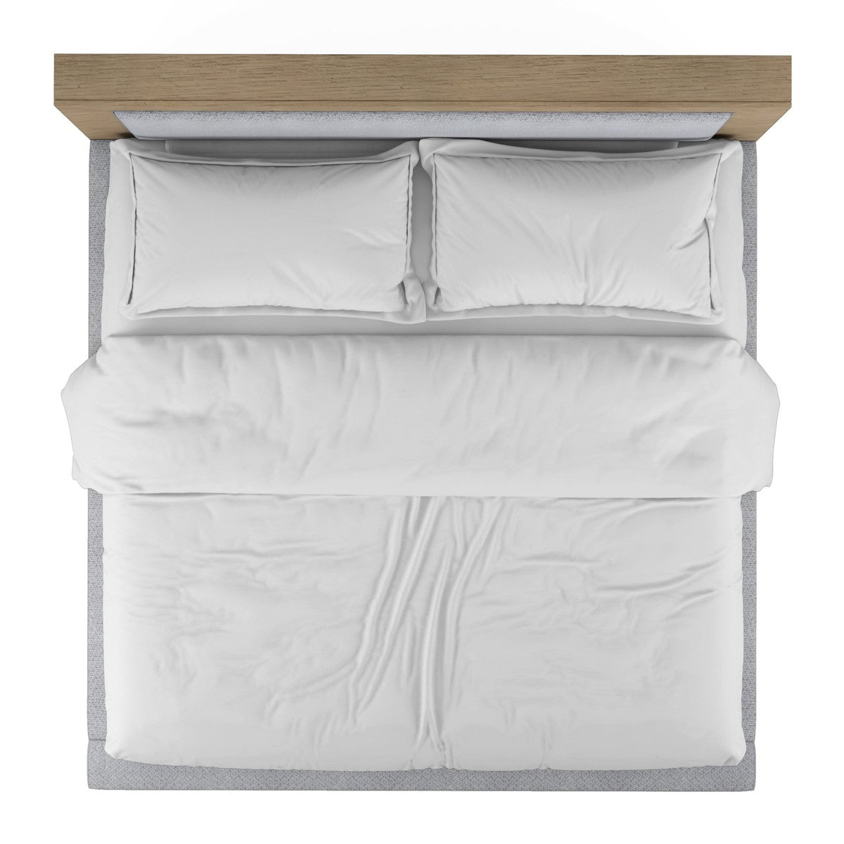 Garrison Queen Upholstered Bed - White, Brown