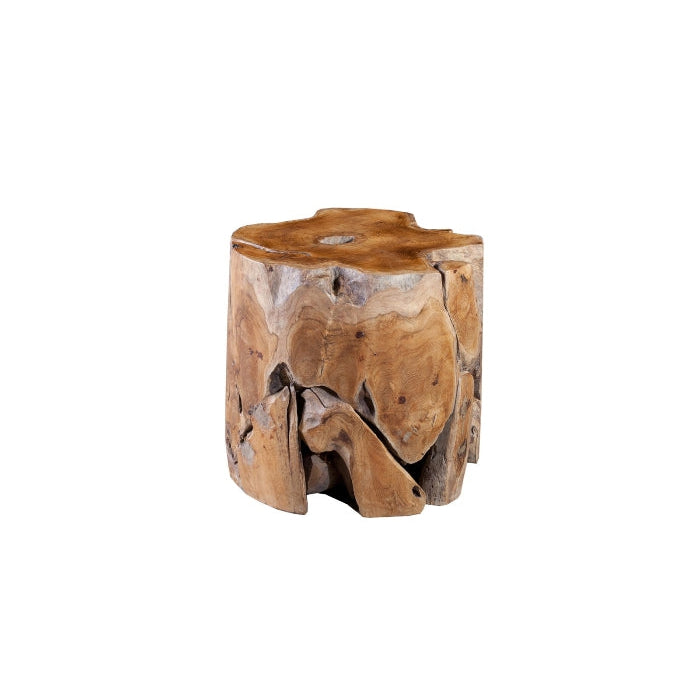 Teak Chunk Stool-Phillips Collection-PHIL-ID65141-Stools & Ottomans-1-France and Son