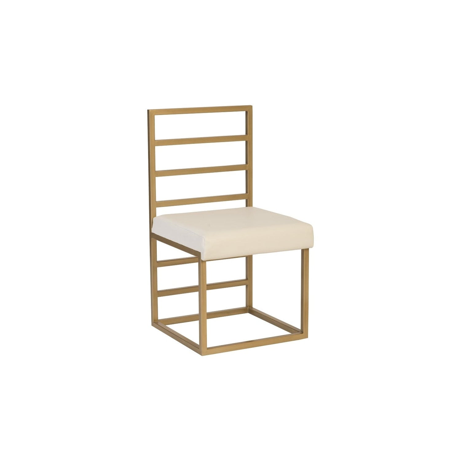 Ladder Dining Chair - Natural/Brass Finish-Phillips Collection-PHIL-ID94264-Dining Chairs-1-France and Son