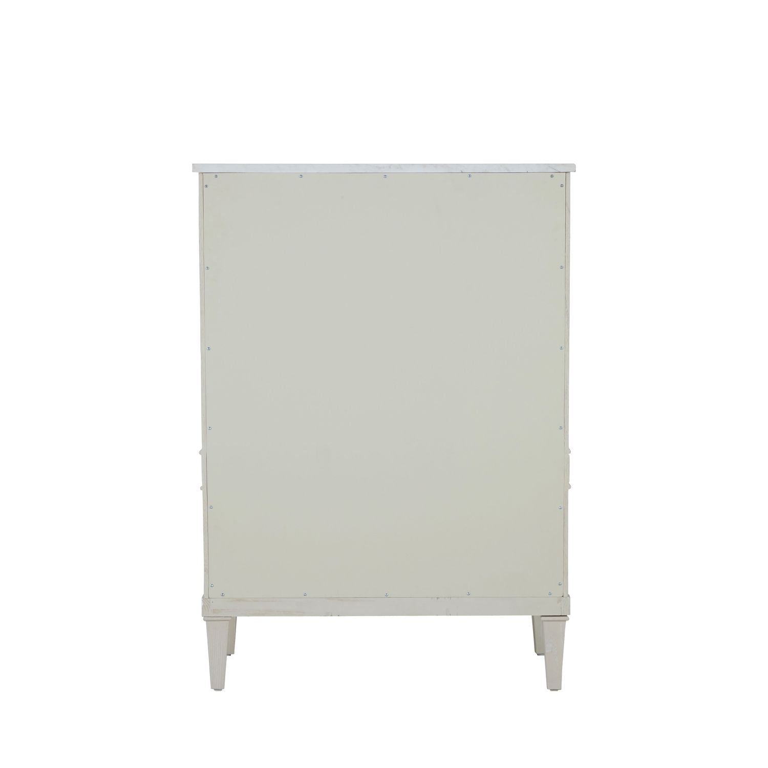 Archie Mindi Sungkai Wood Tallboy - 4 Drawers, White