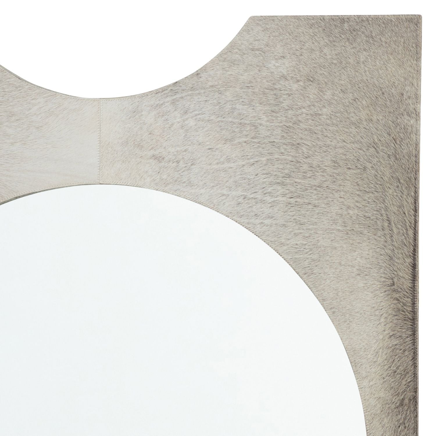 Oakley Circle Accent Mirror - Natural Ivory, 55 In. H X 40 In. W X 1.25 In. D